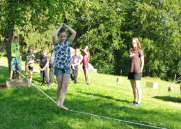 Naturpark_Camp_2018_Auf die Slackline fertig los